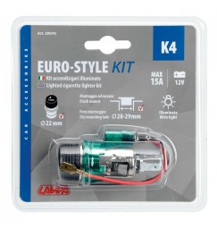 Euro-Style, kit accendisigari illuminato 12V