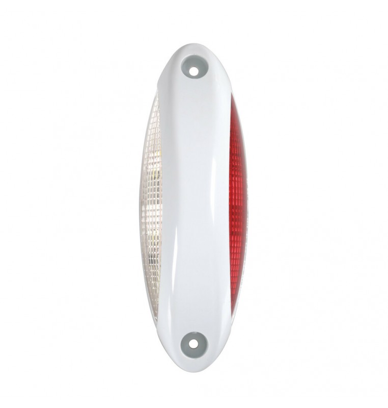 Luce supplementare a 4 Led bianco/rosso, 9/32V - Scocca bianco