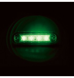 Luce a 4 led, montaggio ad incasso, 12/24V - Verde