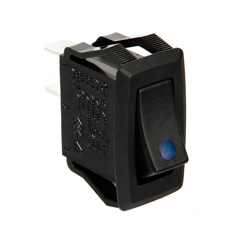 Micro interruttore con spia a Led - 12/24V - Blu