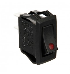 Micro interruttore con spia a Led - 12/24V - Rosso