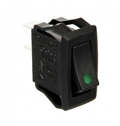 Micro interruttore con spia a Led - 12/24V - Verde