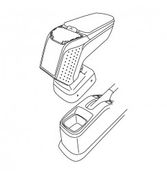 Armster 2, bracciolo su misura - compatibile per  Fiat Sedici (03/06>05/15) -  Suzuki SX4 (03/06>08/13)