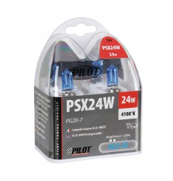 12V Lampada alogena Blu-Xe - PSX24W - 24W - PG20-7 - 2 pz  - Scatola Plast.