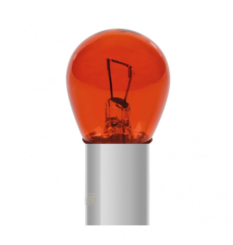 12V Red Dyed Glass, Lampada 1 filamento - (P21W) - 21W - BA15s - 2 pz  - D/Blister