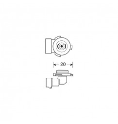 12V Lampada alogena - HB3 9005 - 60W - P20d - 1 pz  - Scatola