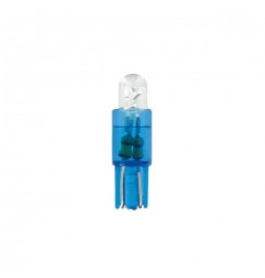 12V Micro lampada zoccolo plastica 1 Led - (T5) - W2x4,6d - 2 pz  - Scatola - Blu