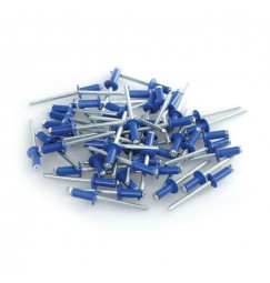 Aluminium Rivets, set 50 rivetti Graf per portatarga - Blu