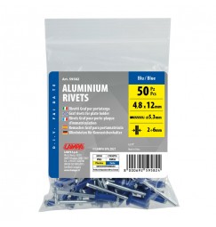 Aluminium Rivets, set 50 rivetti Graf per portatarga - Blu
