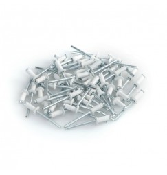 Aluminium Rivets, set 50 rivetti Graf per portatarga - Bianco