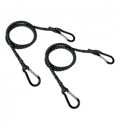 Snap-Hook, coppia corde elastiche con moschettoni in alluminio