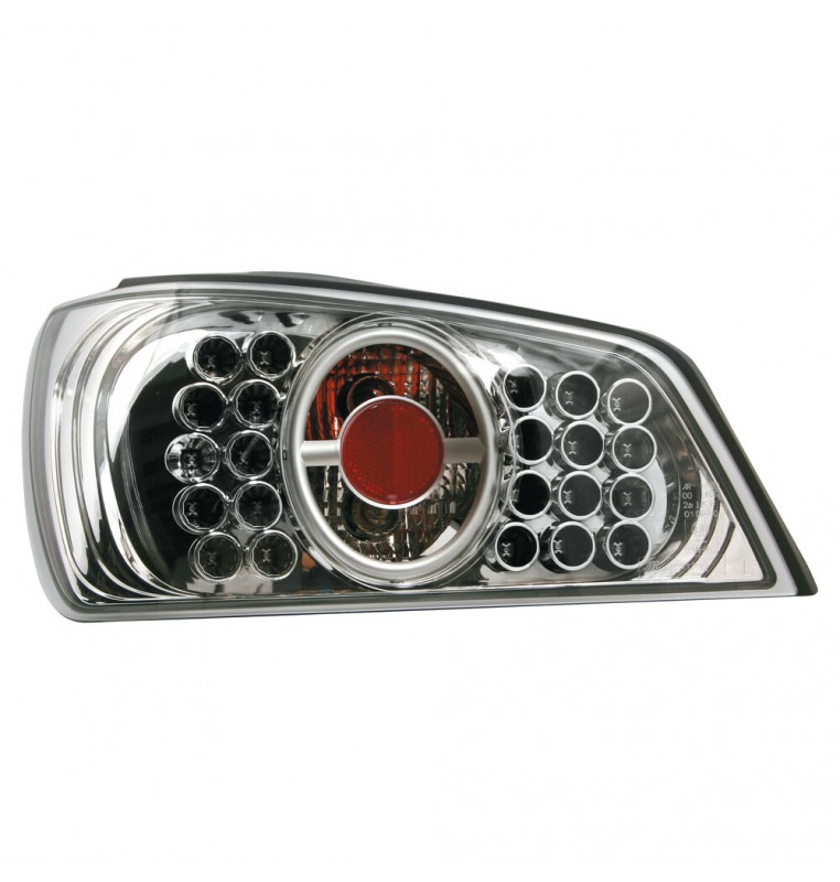 Coppia fanali posteriori LED - compatibile per  Peugeot 306 (5/93-7/01) - Cromo