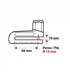Lucchetto bloccadisco - Perno Ø 10 mm