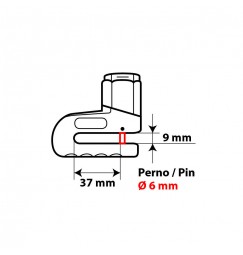 Lucchetto bloccadisco - Perno Ø 6 mm