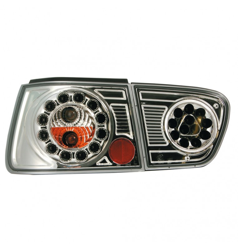 Coppia fanali posteriori LED - compatibile per  Seat Ibiza (8/99-2/02) - Cromo