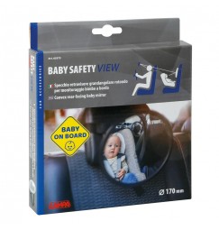 Baby Safety View, specchio retrovisore grandangolare rotondo per monitoraggio bimbo a bordo