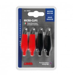 Micro-clips, set 4 pinzette isolate - 4,5 cm
