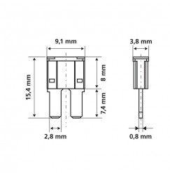 Set 10 micro fusibili lamellari Micro-Due assortiti, 12/32V