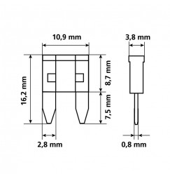 Set 10 micro-fusibili lamellari assortiti, 12/32V
