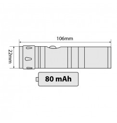 Pocket-Led, torcia ricaricabile in alluminio anodizzato, 12V