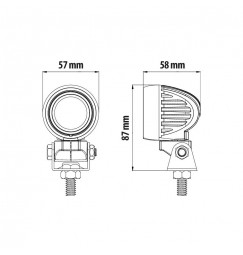 Cyclops-Round, faro ausiliario a 1 Led - 9/32V - Luce focalizzata