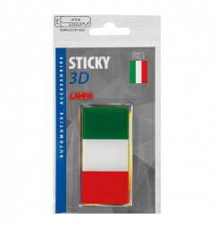 Sticky 3D - Tricolore Italia classico, 1 pz - 78x40 mm
