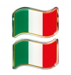 Sticky 3D - Bandiera Italia al vento, 2 pz - 40x27 mm