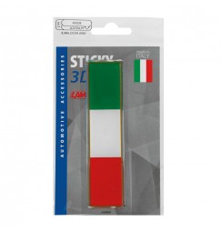 Sticky 3D - Tricolore Italia lungo classico, 1 pz - 110x27 mm