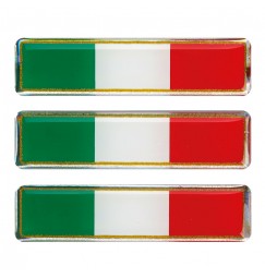 Sticky 3D - Tricolore Italia corto classico, 3 pz - 80x16 mm