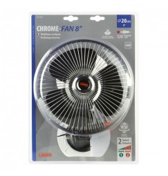 Chrome-fan, ventilatore con ventosa Ø 8" - 12V