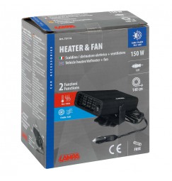 Heater & Fan, scaldino/sbrinatore e ventilatore, 12V - 150W