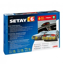 Setay S6, kit 6 sensori parcheggio con display digitale, 12V