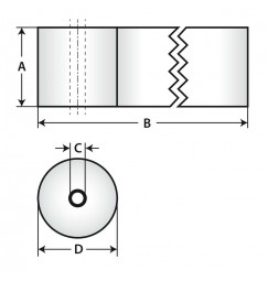 Rotoli carta termica per colonnine aree di servizio, 3 pz - 75 g/m² - 57 mm x 91 m
