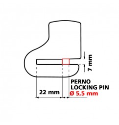 Bite, lucchetto bloccadisco - Perno Ø 5,5 mm