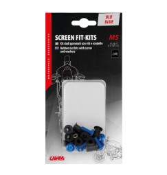 Screen Fit-Kits, kit dadi gommati con viti e rondelle (5 MA) - 10 pz - Blu