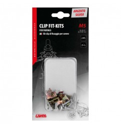 Clip Fit-Kits, kit clip di fissaggio per carene (5 MA) - 10 pz - Argento
