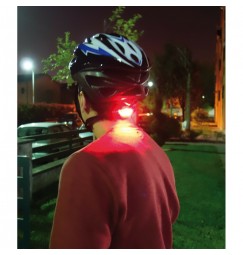 Luce posteriore a 4 Led per casco ciclo