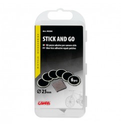 Stick & Go, kit 6 pezze riparazione adesive per camere d’aria