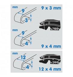 Wipemax, spazzola tergicristallo per camion e furgoni - 55 cm (22“)