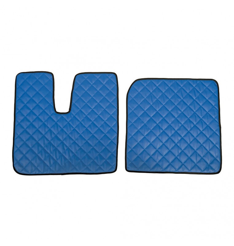Coppia tappeti in Skeentex - Blu - compatibile per Man TGX (09/07>12/16) automatico, manuale, 1 cassetto, 2 cassetti