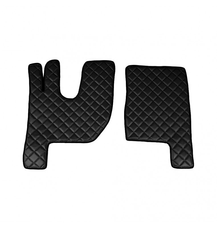 Coppia tappeti in Skeentex - Nero - compatibile per Renault T (06/13>) cabina Night and Sleeper - Renault T High (06/13>) cabina