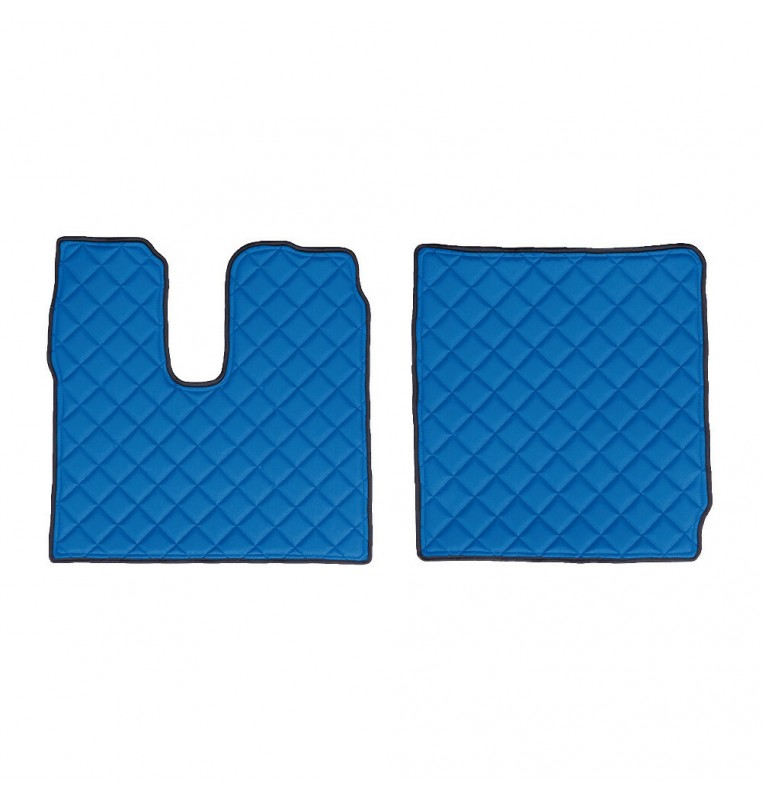 Coppia tappeti in Skeentex - Blu - compatibile per Man TGX (07/20>)  - Man TGX (01/17>06/20) automatico, manuale, 1 cassetto, 2 