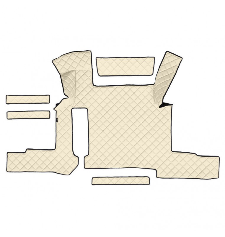 Tappeto centrale in Skeentex - Panna - compatibile per Man TGX (01/17>06/20) manuale, 2 cassetti