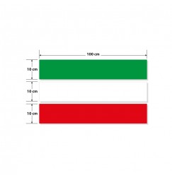 Sticky Maxi-Flag, fascia autoadesiva tricolore Italia - 100x10 cm
