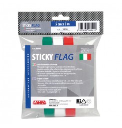 Sticky Flag, striscia tricolore Italia in rotolo - 5x500 cm