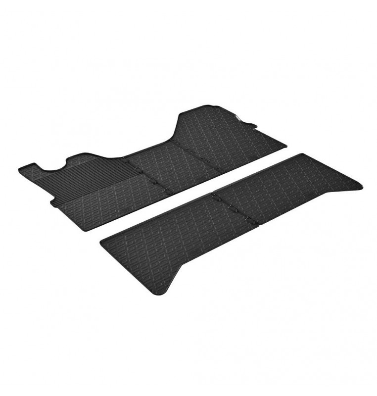 Set tappeti su misura in gomma - compatibile per  Iveco Daily (06/14>) doppia cabina