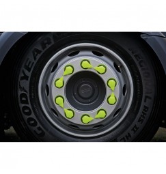 Dustite LR®, indicatori di serraggio per dado ruota con cappuccio antipolvere, set 20 pz - 24 mm - Giallo fluo