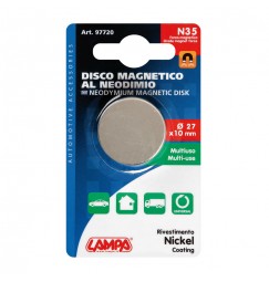 Disco magnetico al neodimio - 132N - 27x10 mm - Blister