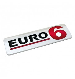Emblema Antinquinamento 3D cromato - 170x50 mm - Euro 6