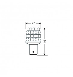 24V Lampada Multi-Led 36 Led - (P21/5W) - BAY15d - 1 pz  - D/Blister - Bianco